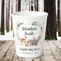 Winter Woodland Animals Baby Shower Paper Cups