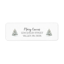 Winter Woodland Animals Baby Shower Return Address Label