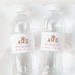Winter Woodland Animals Baby Shower Water Label