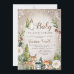 Winter Woodland Animals Cold Outside Baby Shower Invitation<br><div class="desc">EDITABLE Winter Woodland Animals Cold Outside Baby Shower Invitation
Elegant Gender Neutral Woodland Baby Shower Invite
Boho Winter Woodland Baby Shower</div>