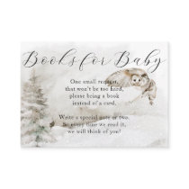 Winter Woodland Baby Boy Shower Books for Baby Enclosure Card