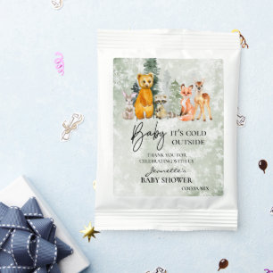 Winter Woodland Baby It's Cold Outside Baby Shower Hot Chocolate Drink Mix