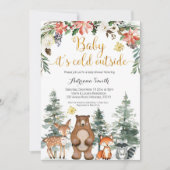 Winter woodland baby its cold outside baby shower invitation (Front)