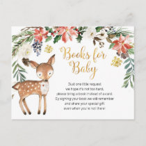Winter Woodland Baby Shower Books for Baby Card