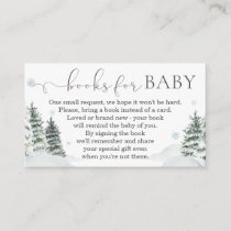 Winter Woodland Baby Shower Books for Baby Card