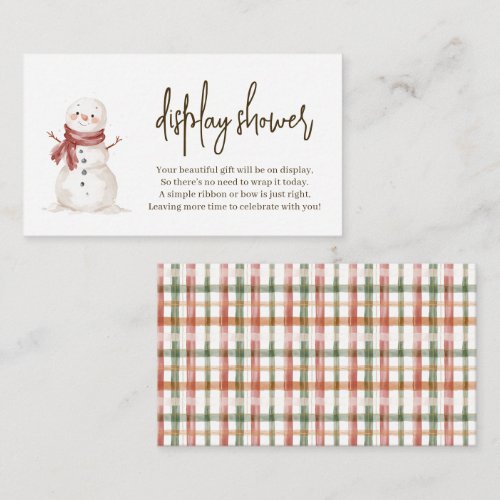 Winter Woodland Baby Shower Display Card