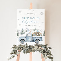 Winter Woodland Baby Shower Welcome Sign