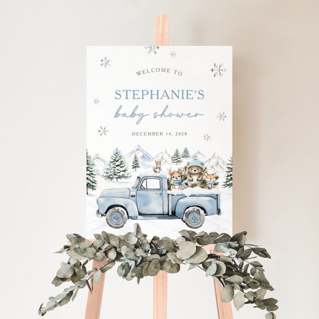 Winter Woodland Baby Shower Welcome Sign (Creator Uploaded)
