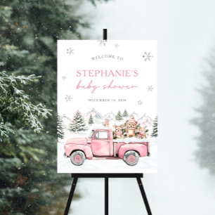 Winter Woodland Baby Shower Welcome Sign