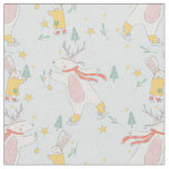 Winter Woodland Bear Bunny Pattern Fabric