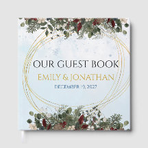 Winter Woodland Blue Floral Personalized Wedding