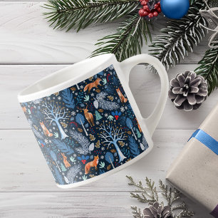 Winter Woodland Blue/Gold ID785 Espresso Cup
