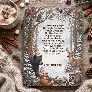 Winter Woodland Book Lover Cozy Forest Reading Kindle Cover
