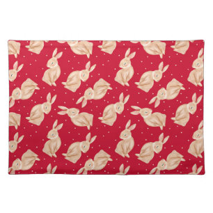 Winter Woodland Christmas Animals Cloth Placemat