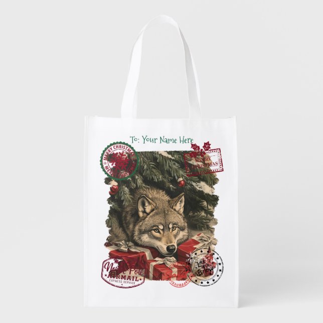 Winter Woodland Christmas Gift Bag (Front)