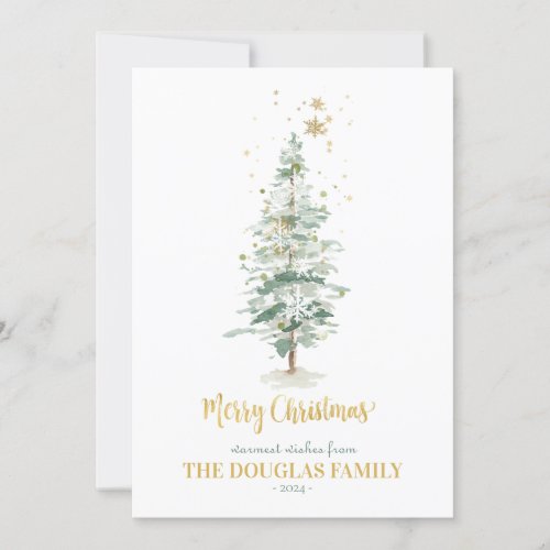 Winter Woodland Christmas Tree Card