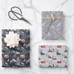 Winter Woodland Collection Wrapping Paper Sheets<br><div class="desc">Beautifully illustrated woodland design,  in shades of silver and gray,  evoke memories of an old fashioned Christmas...  when cabins were warm and inviting to all!  Merry Christmas!</div>