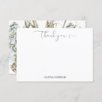 Winter Woodland Deer Forest Baby Shower Thank You Card