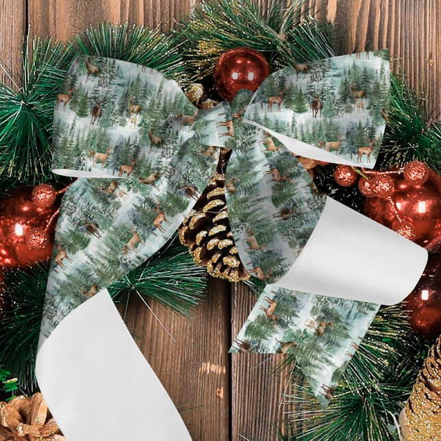Winter Woodland Deer Holiday Grosgrain Ribbon (Creator Uploaded)