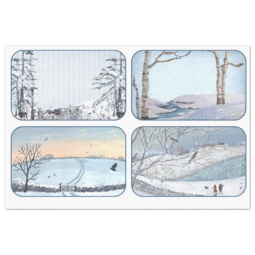 Winter Woodland Emphemera Series Design 10 Tissue Paper