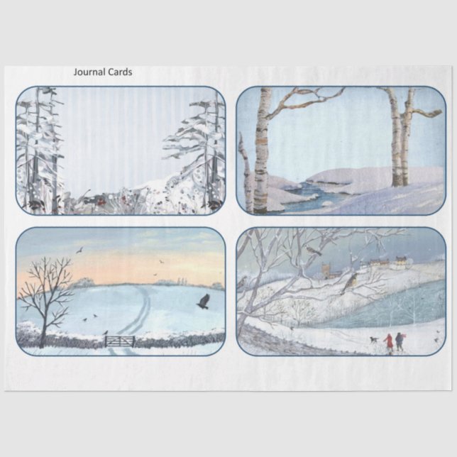Winter Woodland Emphemera Series Design 10 Tissue Paper (Front)