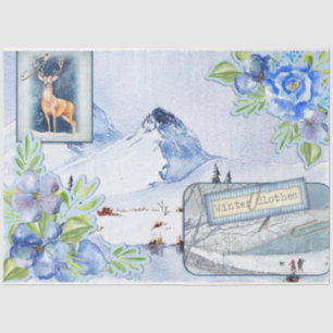 Winter Woodland Emphemera Series Design 6 Tissue Paper