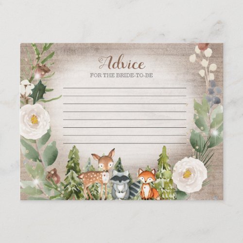 Winter Woodland Enclosure Card White Floral