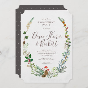 Winter Woodland Engagement Invitation
