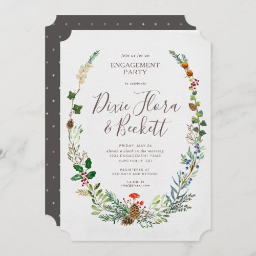 Winter Woodland Engagement Invitation