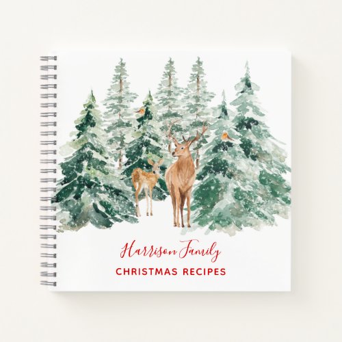 Winter Woodland Family Recipe Notebook