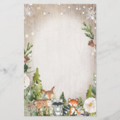Winter Woodland Find the Guest game White Floral (Back)