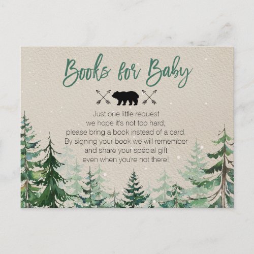 Winter Woodland Forest Books for Baby Postcard