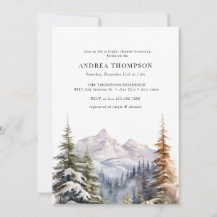 Winter Woodland Forest Invitations