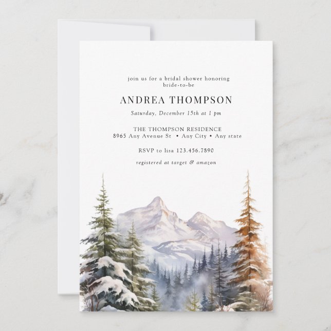 Winter Woodland | Forest Invitations (Front)
