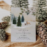 Winter Woodland Gender Neutral Baby Shower Invitation<br><div class="desc">Winter Woodland Gender Neutral Baby Shower Invitation. Designed with a watercolor snowy forest scene. Click Personalize to edit all text. Matching items in our store Cava Party Design.</div>