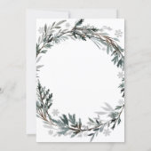 Winter Woodland Greenery Snowflake Baby Shower Invitation (Back)