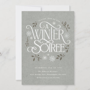 Winter Woodland Holiday Soiree Invitation