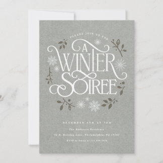 Winter Woodland Holiday Soiree Invitation