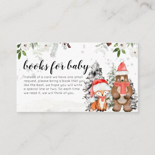 Winter Woodland Its Cold Outside Books for Baby Enclosure Card