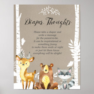 Winter Woodland Late Night Diapers Poster