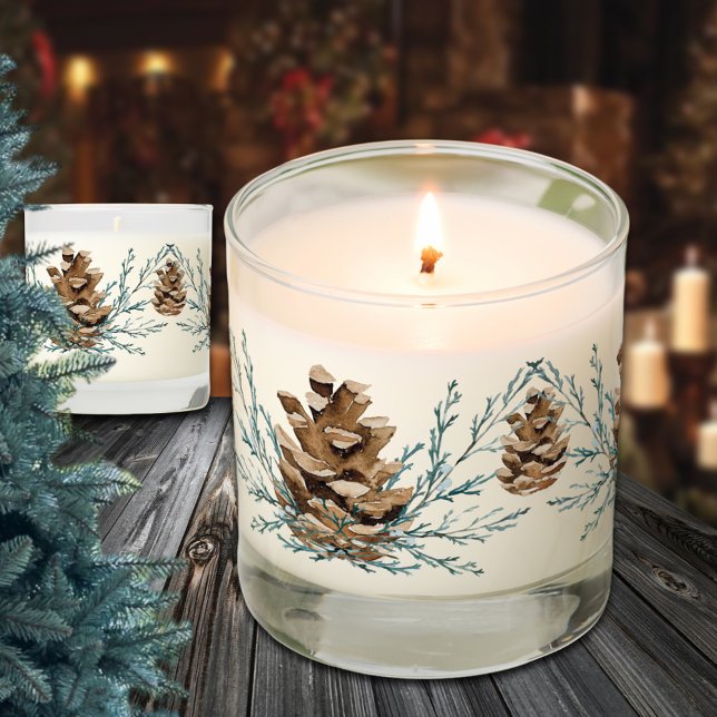 Winter Woodland Pine Cones & Blue Juniper Sprigs Scented Candle (Winter Woodland Pine Cones & Blue Juniper Sprigs Scented Candle)