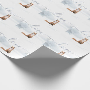 Winter Woodland Scene Fox Wrapping Paper