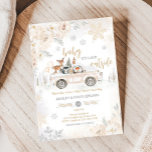 Winter Woodland Truck Baby Shower Invitation<br><div class="desc">Welcome your little one with our heartwarming Woodland Winter Baby Shower Invitation Printable. Personalize to share the joy with your loved ones!

BS533</div>