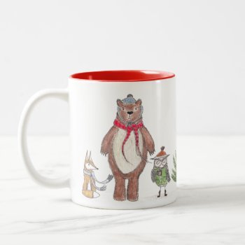 Winter Woodland Two-tone Coffee Mug by Cobalt_Presents at Zazzle