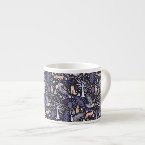 Winter Woodland VioletGold ID785 Espresso Cup