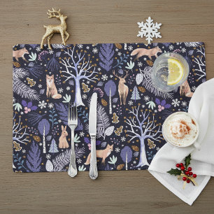 Winter Woodland Violet/Gold ID785 Placemat