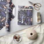 Winter Woodland Violet/gold Id785 Wrapping Paper at Zazzle