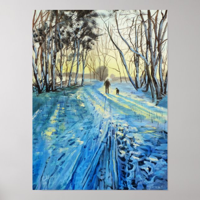 Winter woodland walk "The two of us" Poster (Front)