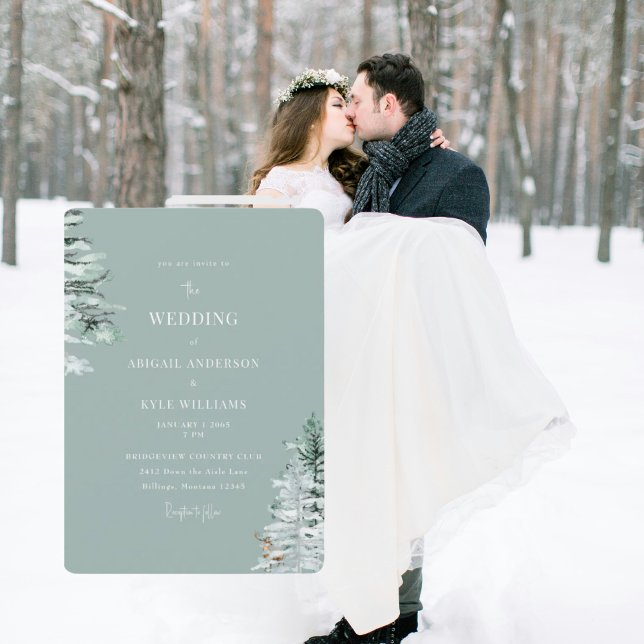 Winter Woodland Wedding Invitation (Creator Uploaded)