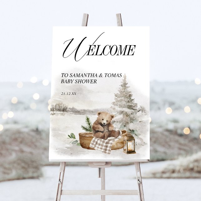 Winter Woodland Welcome to Baby Shower Foam Board (Creator Uploaded)
